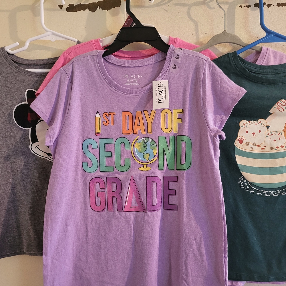 The Children's Place Purple '1st Day of Second Grade' Kids T-Shirt